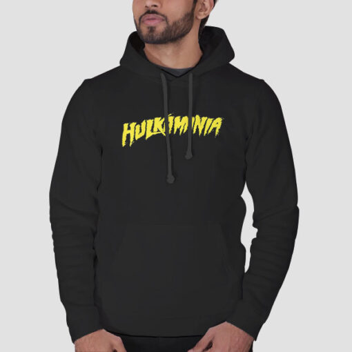 Hoodie Black Vintage Metal Logo Hulkamania T Shirt