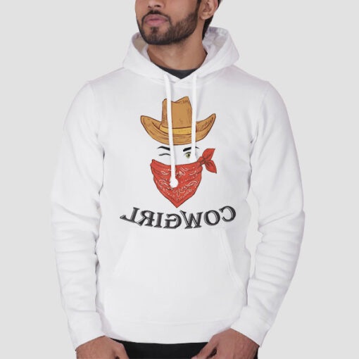 Hoodie White Cowboy Hat Reverse Cowgirl
