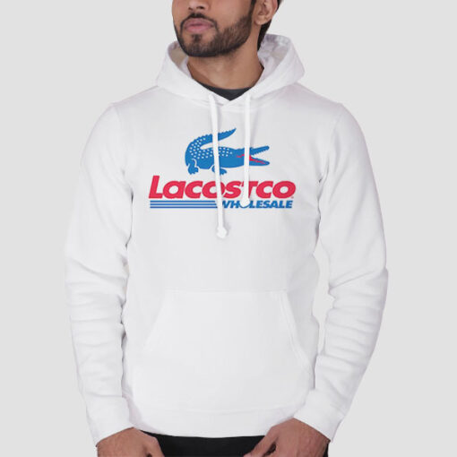 Hoodie White Logo Parody Lacostco Wholesale Costco