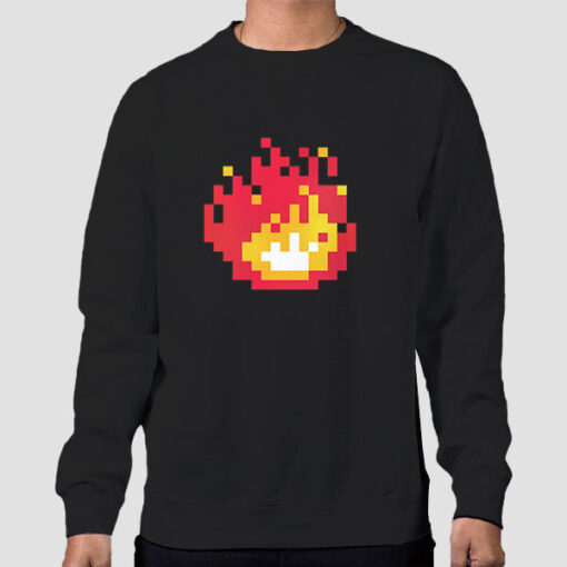 Sweatshirt Black Pixel Fire It Crowd Roy's