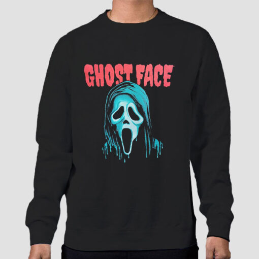 Sweatshirt Black Vintage Ghostface Pop Color