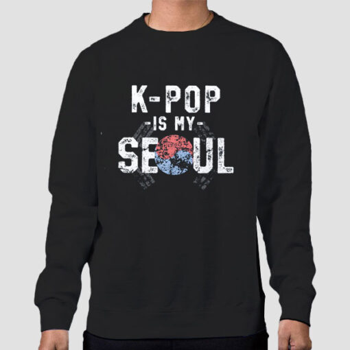 Sweatshirt Black Vintage K Pop Is My Seoul