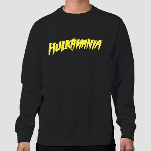 Sweatshirt Black Vintage Metal Logo Hulkamania T Shirt