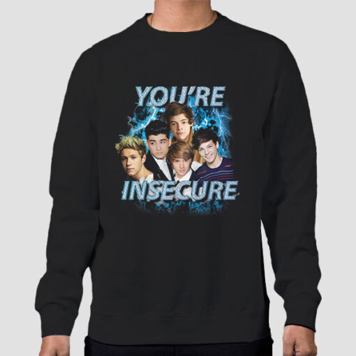 Sweatshirt Black Vintage One Direction You're Insecure
