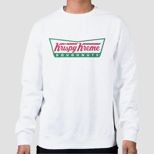 Sweatshirt White Krispy Kreme Merch Doughnuts Vintage Logo