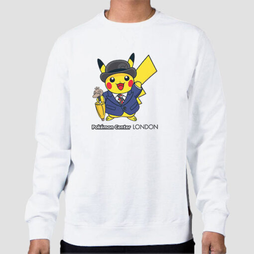 Sweatshirt White Pokemon Center London Pikachu