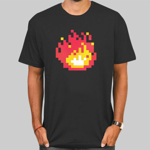 Pixel Fire It Crowd Roy's Shirt