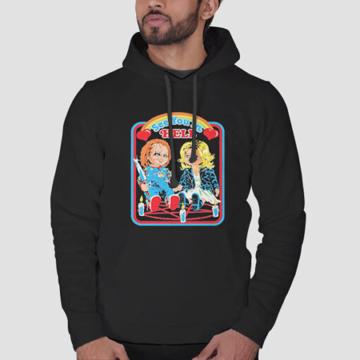 Hoodie Black Scary Tiffany See You in Hell Chucky