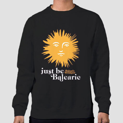 Sweatshirt Black Sun Cosmo Just Be Balearic Shirt