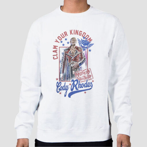 Sweatshirt White Claim Your Kingdom Cody Rhodes Shirt
