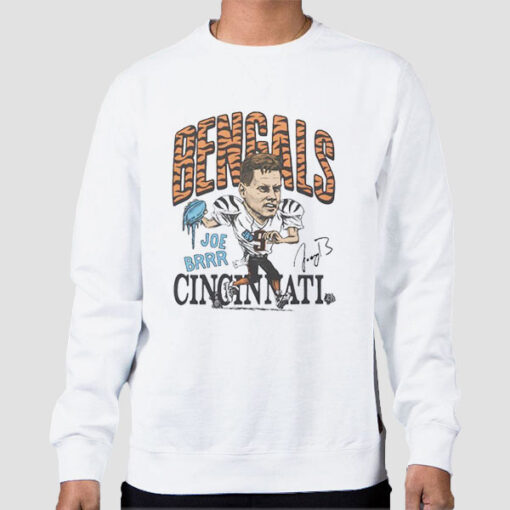 Sweatshirt White Funny Cincinnati Bengals Joe Burrow