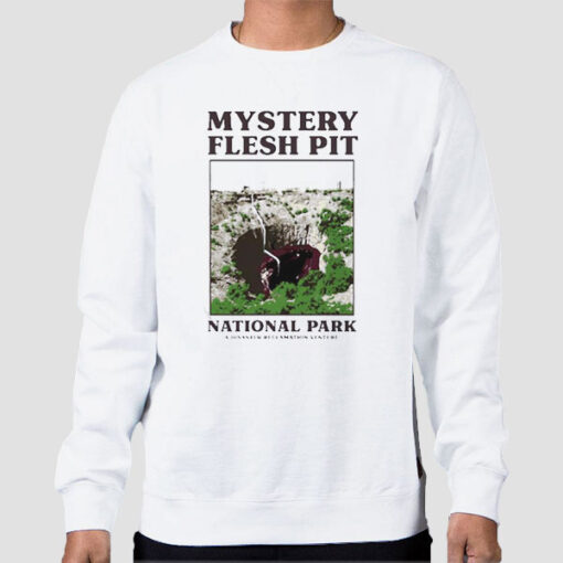 Sweatshirt White Poster National Park Mystery Flesh Pit