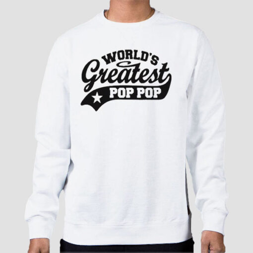 Sweatshirt White Star World's Greatest Pop Pop