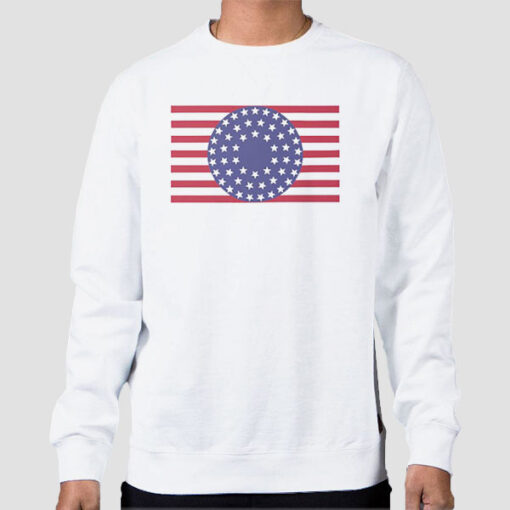 Sweatshirt White Vtg Universe Watchmen American Flag