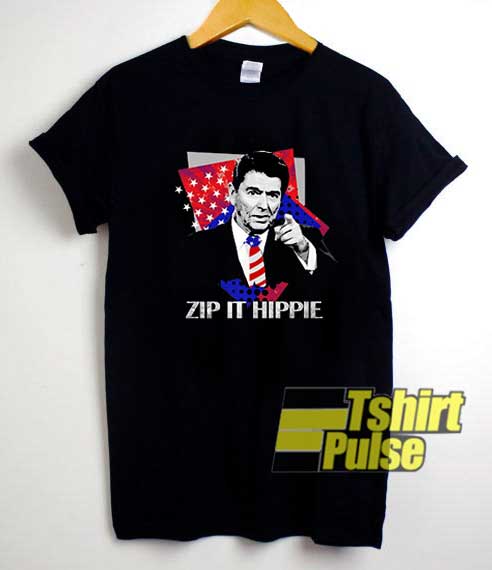 Zip It Hippie Reagan shirt